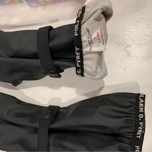 Rain mittens, black, size 3/2-4 years